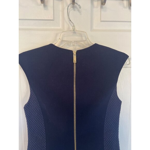 Ted Baker Navy Blue Sleeveless Mini Dress Size 1 Juniors - Picture 5 of 11